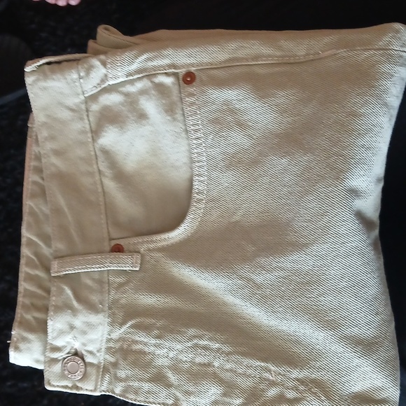 Zara Women's Straight Leg Jeans in Light Sage Green - Picture 2 of 5